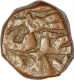 Copper Half Dam Coin of Akbar of Alwar Mint.