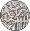 Silver Half Rupee Mahmudi Coin of Akbar of Mulher Mint.