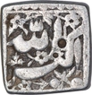 Silver Square One Rupee Coin of Akbar of Jala Jallalu Type.