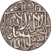 Silver One Rupee Coin of Akbar of Agra Mint of Kalima Type.