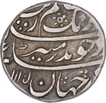 Silver One Rupee Coin of Aurangzeb of Akbarabad Mustaqir ul Khilafa Mint.