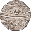 Silver One Rupee Coin of Aurangzeb of Kanbayat Mint.