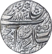 Silver One Rupee Coin of Amritsar Mint of Sikh Empire.