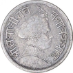 Silver Two Anna Coin of Sayaji Rao III of Baroda State.