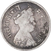 Rare Silver One Rupee Coin of Sayaji Rao of Baroda State.