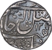 Silver One Rupee Coin of Daulat Rao of  Ujjain Dar ul Fateh Mint of Gwalior State.