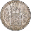 Silver One Rupee Coin of Mir Mahbub Ali Khan of Haiderabad Farkhanda Bunyad Mint of Hyderabad State.