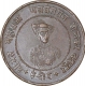 Copper Half Anna Coin of Yeshwant Rao II of Indore State.