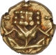 Gold Fanam Coin of Krishnaraja Wadiyar III of Mysore State.