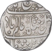 Silver One Rupee Coin of Arkat Mint of Indo French.