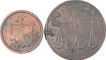 Copper Anna Coins of East India Company of Bombay Presidency.