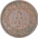 Copper One Twelfth Anna Coin of Victoria Empress of Bombay Mint of 1877.