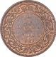 Copper One Twelfth Anna Coin of Victoria Empress of Calcutta Mint of 1901.