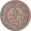 Bronze One Twelfth Anna Coin of King George V of Calcutta Mint of 1919.