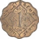 Nickel Brass One Anna Coin of King George VI of  Calcutta Mint of 1943.