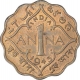 Nickel Brass One Anna Coin of King George VI of Bombay Mint of 1943.