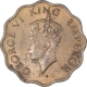 Nickel Brass One Anna coin of King George VI of Bombay Mint of 1945.