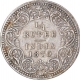 Silver Quarter Rupee Coin of Victoria Empress of Calcutta Mint of 1879.