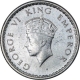 Silver Quarter Rupee Coin of King George VI of Calcutta Mint of 1939.