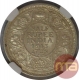 Silver Half Rupee Coin of King George V of Calcutta Mint of 1915.