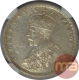 Silver Half Rupee Coin of King George V of Calcutta Mint of 1915.