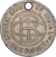 Cupro Nickel Bank Token of Central Bank of India Safe deposit.