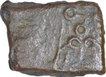 Rare Square Copper Coin of Satkarni I of Satavahana Dynasty.