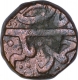 Copper Two Third Falus Coin of Murtada Nizam Shah II of Ahmadnagar Sultanate.