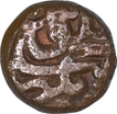 Copper One Dam Coin of Akbar of Bhakkar Mint.