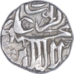 Silver Hlaf Rupee Mahmudi Coin of Akbar of Mulher Mint.