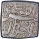 Silver Square Rupee Coin of Akbar of Ahmadabad mint.