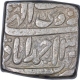 Silver Square Rupee Coin of Akbar of Ahmadabad mint.