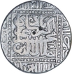 Silver One Rupee Coin of Akbar of Ahmadabad Mint.