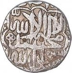 Silver One Rupee Coin of Akbar of Kalima Type.