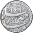 Silver One Rupee Coin of Jahangir of Qandhar Mint.