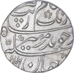 Silver One Rupee Coin of Aurangzeb of Akbarabad Mustaqir ul khilafa Mint.