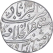 Silver One Rupee Coin of Aurangzeb of Akbarabad Mustaqir ul khilafa Mint.