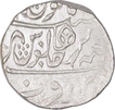 Silver One Rupee Coin of Narwar Mint of Gwalior State.