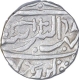 Silver One Rupee Coin of Jodhpur Dar ul Mansur Mint of Jodhpur State of in the name of  Muhammad Akbar.