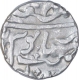 Silver One Rupee Coin of Jodhpur Dar ul Mansur Mint of Jodhpur State of in the name of  Muhammad Akbar.