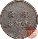 Copper Cash Coin of Bala Rama Varma II of Travancore State.