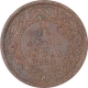 Copper One Twelfth Anna Coin of Victoria Empress of Bombay Mint of 1884.