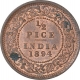 Copper Half Pice Coin of Victoria Empress of Calcutta Mint of 1894.