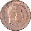 Bronze Half Pice Coin of King Edward VII of Calcutta Mint of 1908.