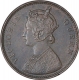 Copper One Quarter Anna Coin of Victoria Queen of Madras Mint of 1862.