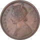 Copper One Quarter Anna Coin of Victoria Empress Of Bombay Mint of 1889.