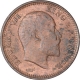 Copper One Quarter Anna Coin of King Edward VII of Calcutta Mint of 1906.