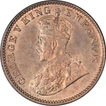 Bronze One Quarter Anna Coin of King George V of Calcutta Mint of 1917.