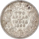 Silver Two Annas Coin of Victoria Empress of Bombay Mint of 1896.