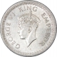 Silver Quarter Rupee Coin of King George VI of Calcutta Mint of 1942.